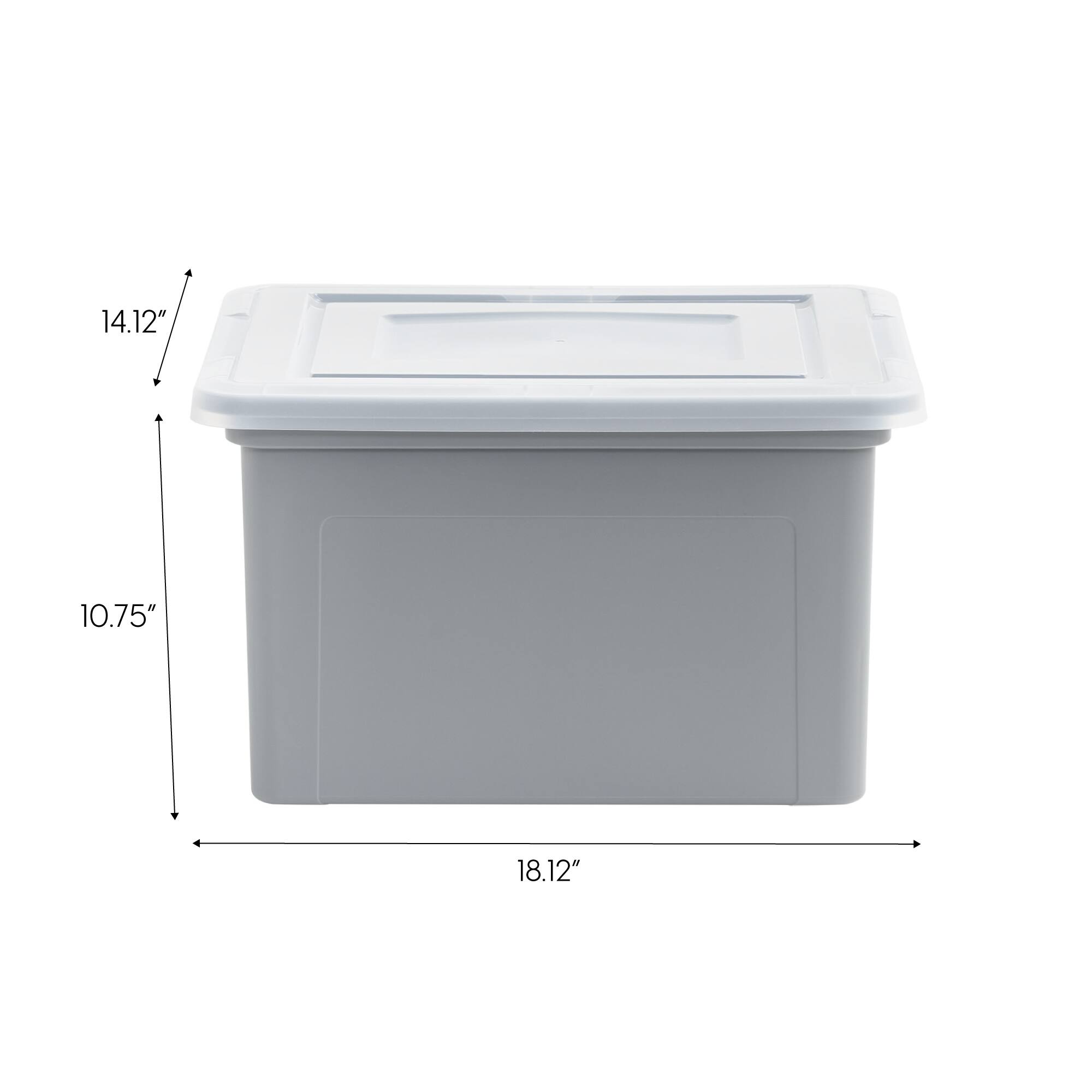 Iris® Gray Dual Purpose Letter & Legal Size File Box, 3 Pack